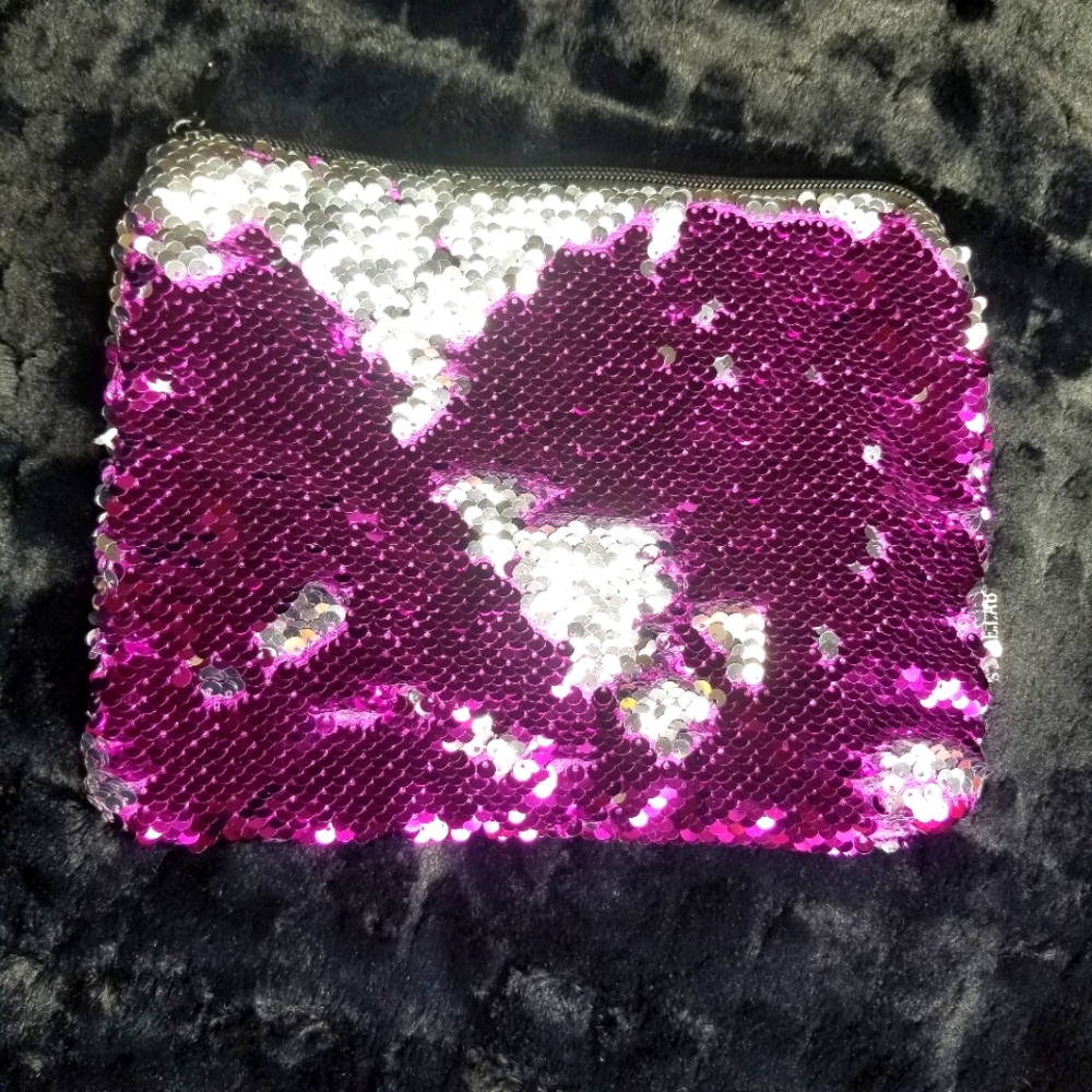 Style Lab Sequin Cosmetic Bag